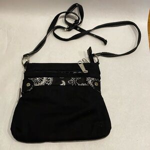 Black and white cloth cross body